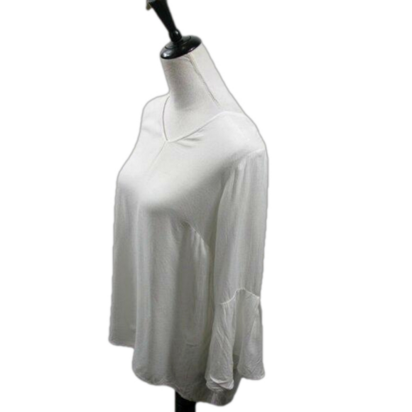 Apt. 9 Tops - Apt. 9 White V-Neck Blouse 3/4 Sleeve Blouse Size Medium